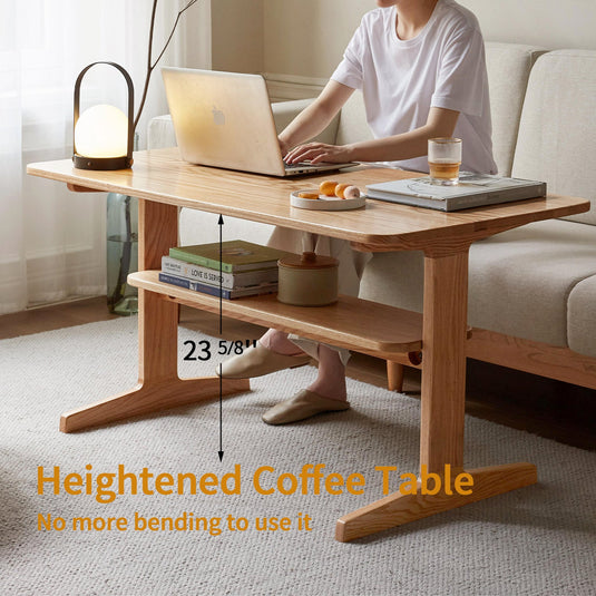 Fancyarn Coffee Table with Additional Shelves - fancyarnfurniture