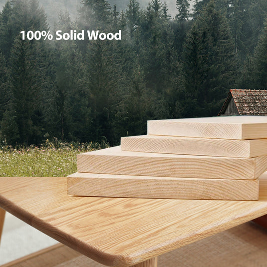 Cloud Accent Chair + Oak Wood Living Room Table Combination - fancyarnfurniture
