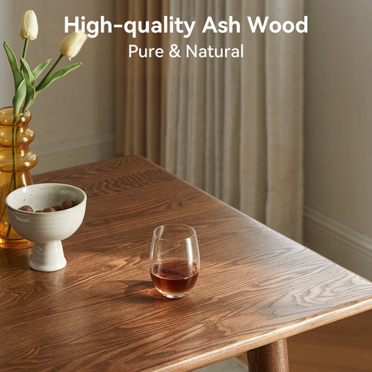 Fancyarn 100% Ash Solid Wood Dining Table - fancyarnfurniture
