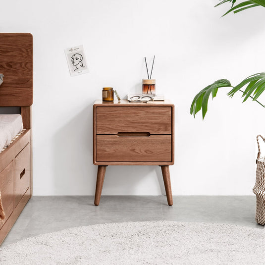 Fancyarn Bedroom Bedside Cabinet with Double Drawer - fancyarnfurniture