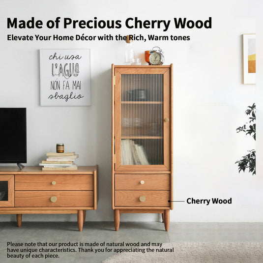 Fancyarn Cherry Wood Storage Cabinet Y17M01 - fancyarnfurniture