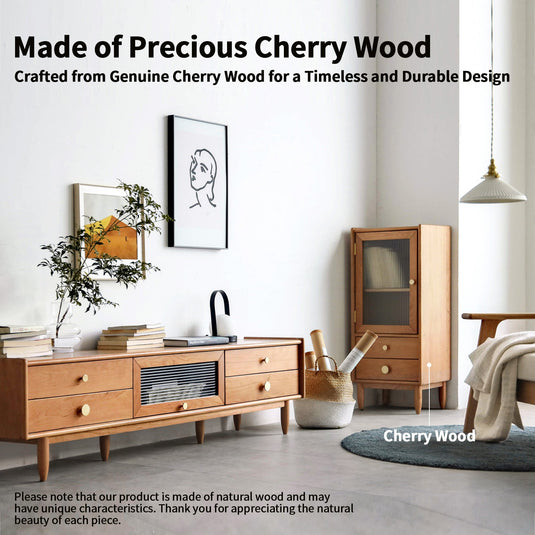 Fancyarn Cherry Wood Storage Cabinet Y17M01 - fancyarnfurniture