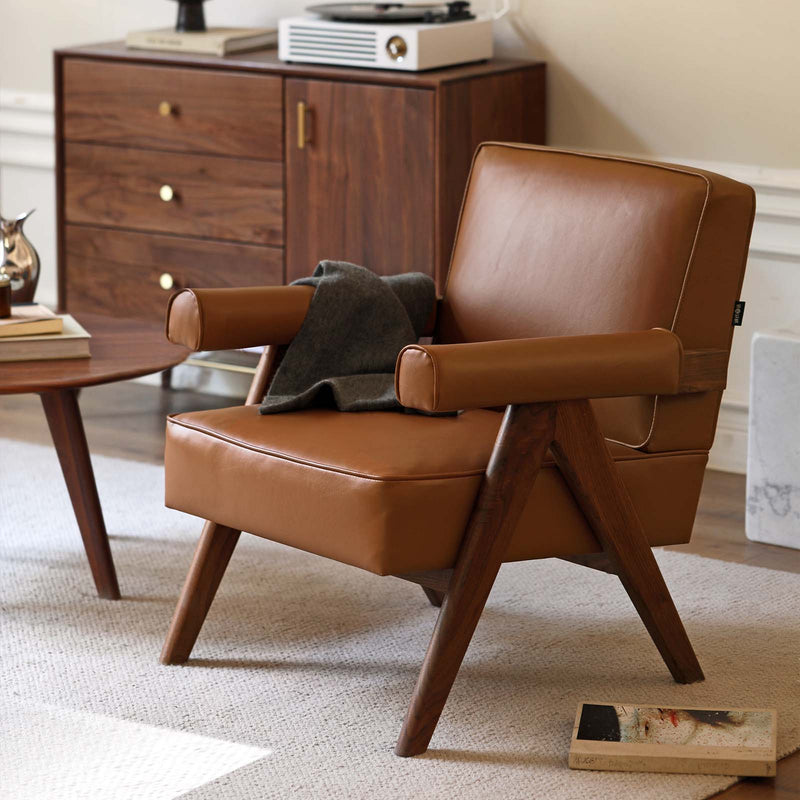 Load image into Gallery viewer, Fancyarn Leather Accent Chair S05100 - fancyarnfurniture
