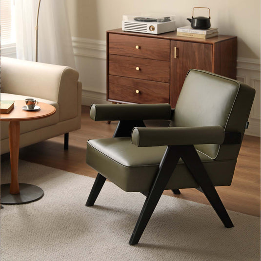 Fancyarn Leather Accent Chair S05100 - fancyarnfurniture