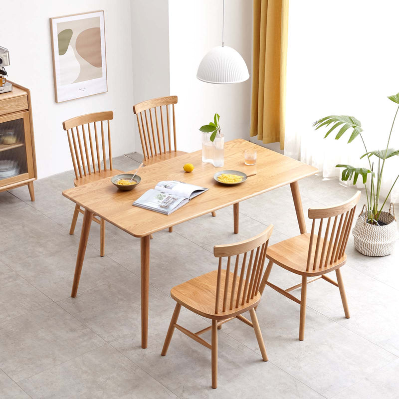 Load image into Gallery viewer, Fancyarn Natural Oak Table with 4 Chairs Set Y8353 - fancyarnfurniture
