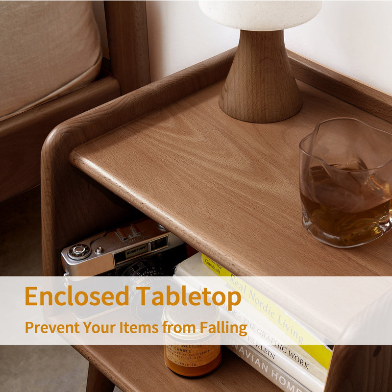 Load image into Gallery viewer, Fancyarn Nightstand, Solid Beech Wood Small Bedside Table - fancyarnfurniture
