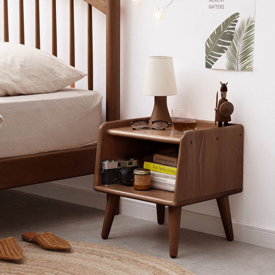 Fancyarn Nightstand, Solid Beech Wood Small Bedside Table - fancyarnfurniture