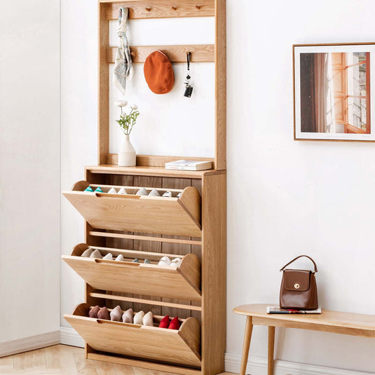 Fancyarn Louver Double-Door Shoe Cabinet – fancyarnfurniture