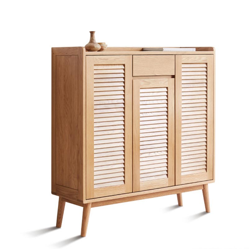 Load image into Gallery viewer, Fancyarn Shoe Cabinet with Louvered Doors - fancyarnfurniture
