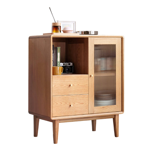Fancyarn Sideboard Buffet Cabinet with Glass Doors and Adjustable Shelf - fancyarnfurniture