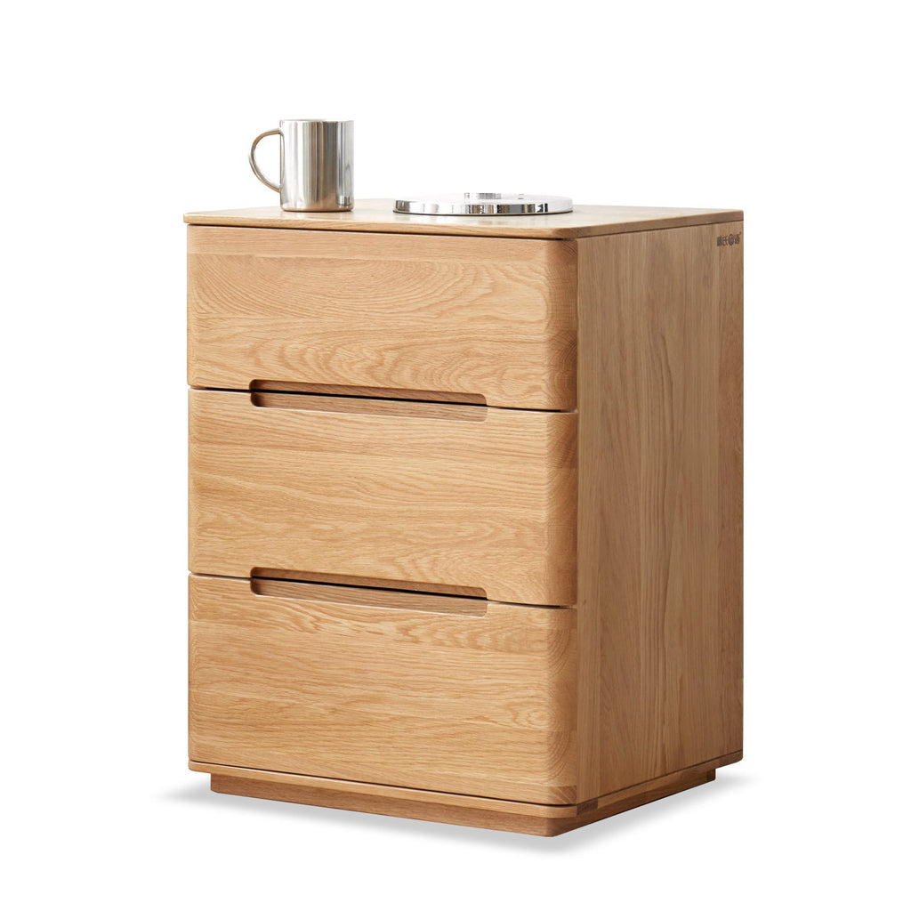 Fancyarn Solid Wood Nightstands Oak Storage Cabinet Y8613 - fancyarnfurniture