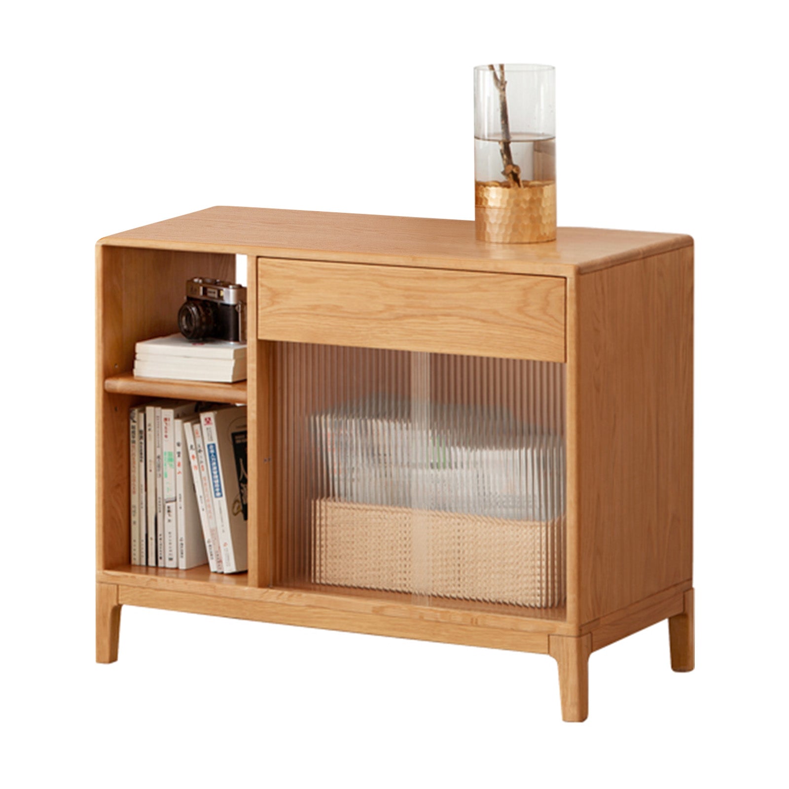 Fancyarn Walnut Storage Cabinet