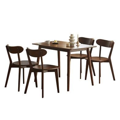 Fancyarn Wood Dining Table and Dining Chairs Set of 4 - fancyarnfurniture