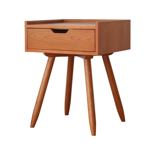 Fancyarn Wood Nightstand, 100% Cherry Wood Bedside Table - fancyarnfurniture