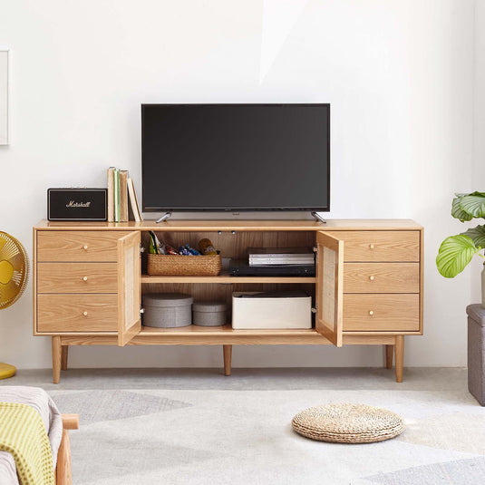 Solid wood TV cabinet small household storage cabinet coffee table  combination - fancyarnfurniture